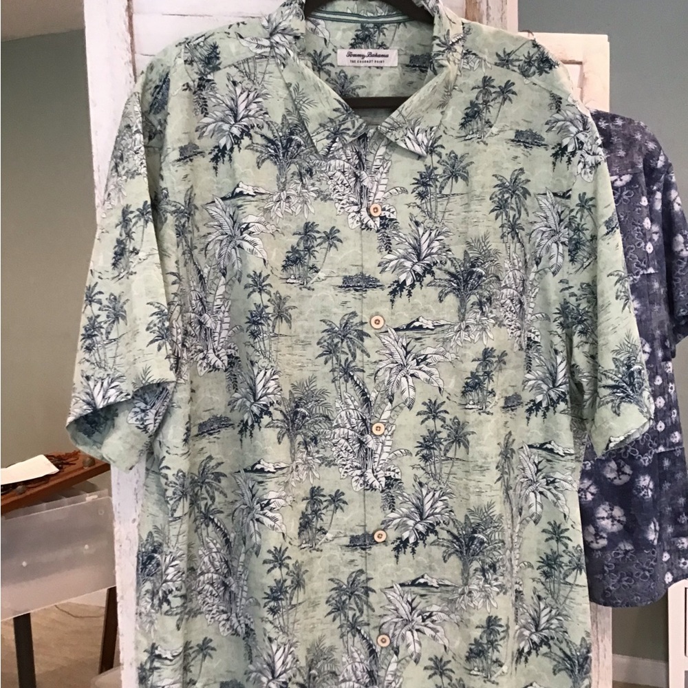 Tommy Bahama Green Tropical Print Men's Shirt